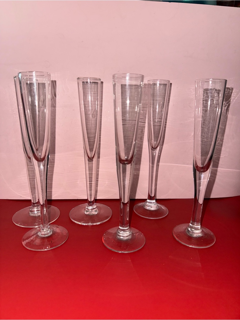 Vintage tall footed shot glasses or cordial flutes